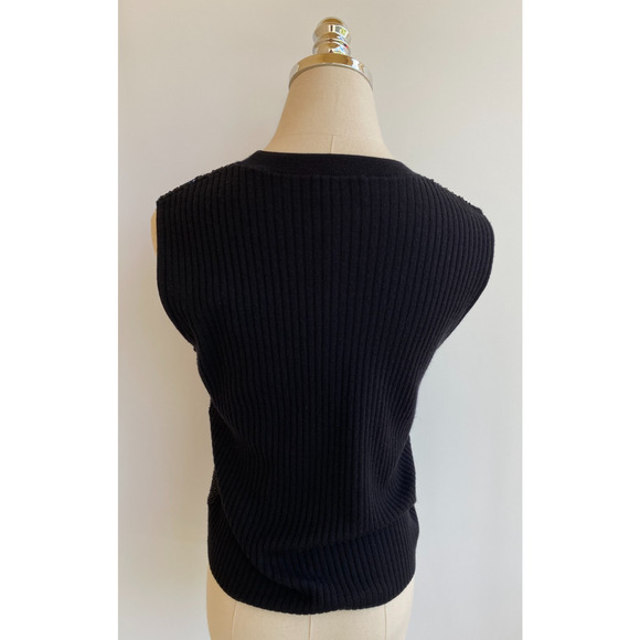 CURRENT St John Sequin Knit Tank Top Wool Silk sz M $495 - Picture 8 of 11